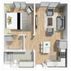 Crystal Flats 1 Bedroom Plus Floor Plan